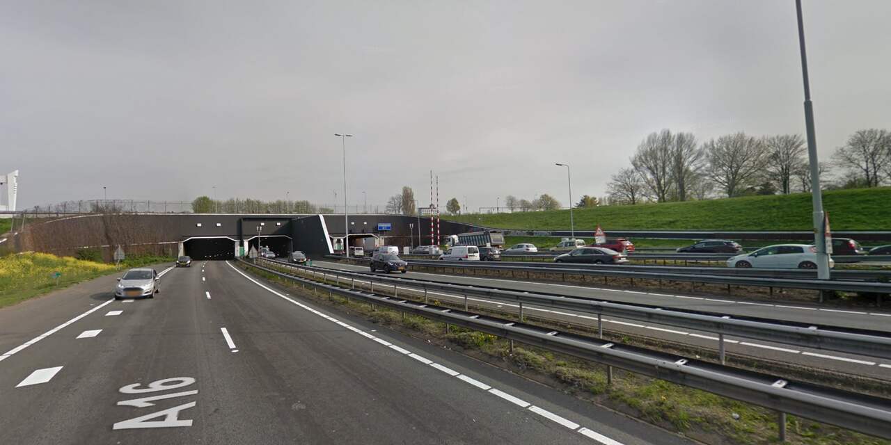 Drechttunnel richting Breda uren afgesloten door olie op wegdek