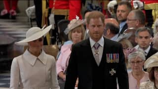 Harry en Meghan aanwezig bij kerkdienst voor jubileum Elizabeth