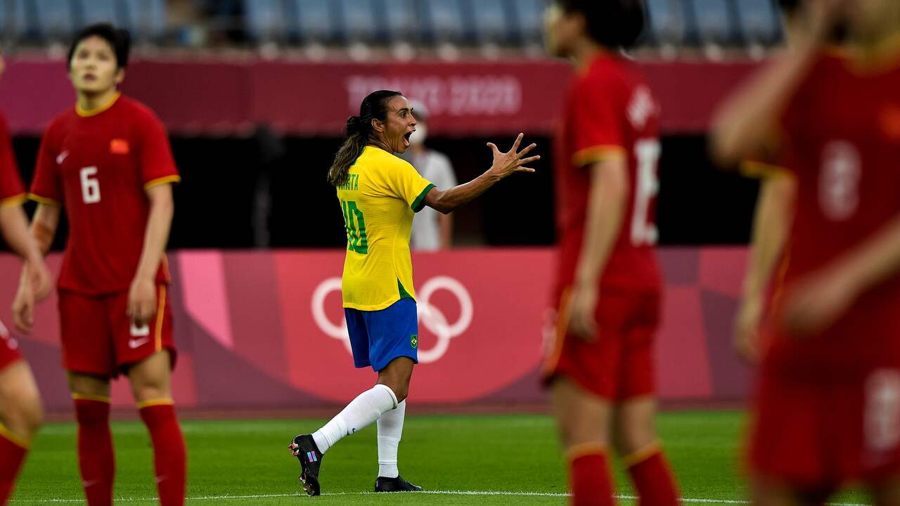 Marta is de ster bij Brazilië.