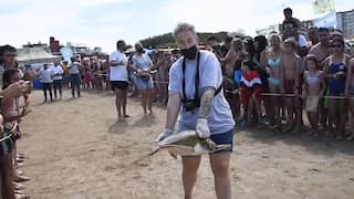 Argentijnen zetten twee bedreigde soepschildpadden uit in zee