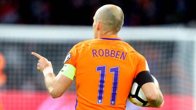 Arjen Robben droeg in 2017 voor de 96e en tot dusver laatste keer het shirt van Oranje.