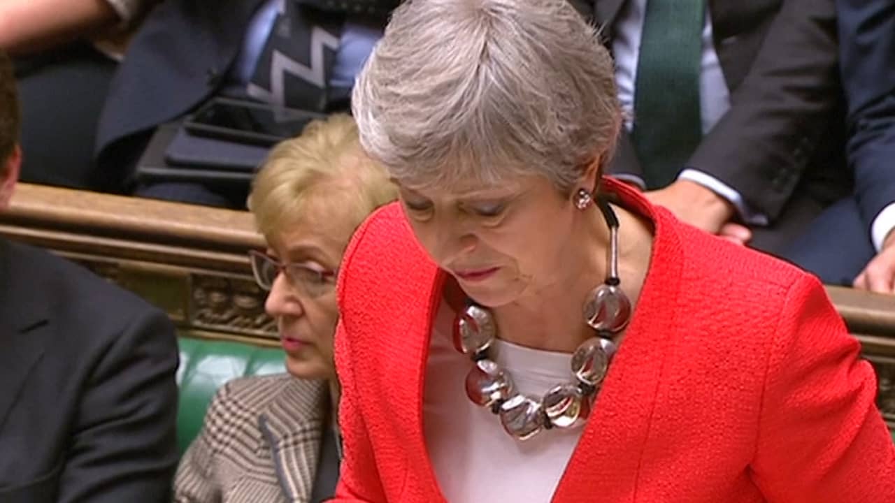 Beeld uit video: Grote meerderheid stemt tegen Brexit-deal in Lagerhuis