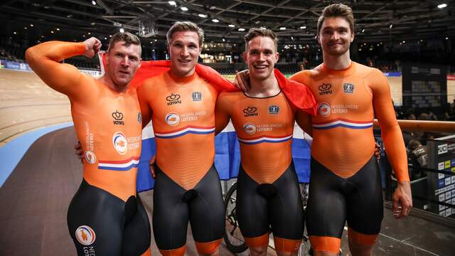 De Nederlandse teamsprinters.