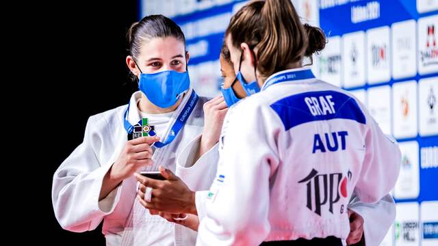 Guusje Steenhuis hield opnieuw 'slechts' zilver over aan de EK judo.