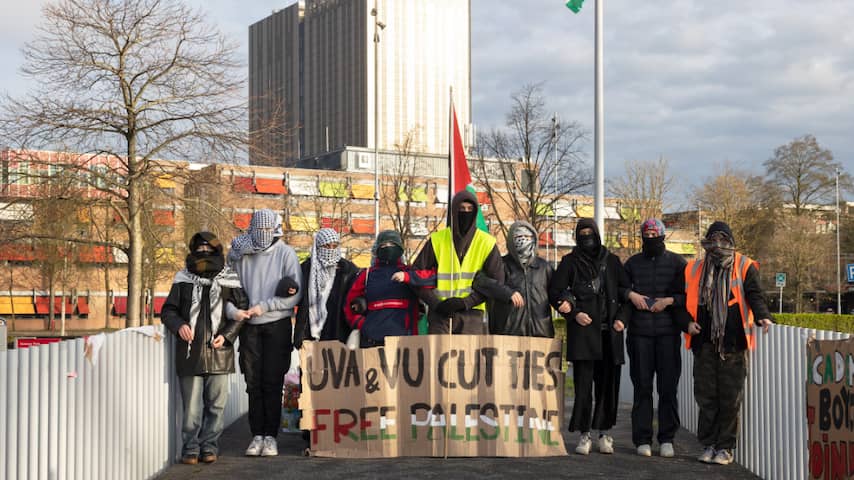 Zeventien aanhoudingen in vier dagen bij pro-Palestinademo op Amsterdam University College