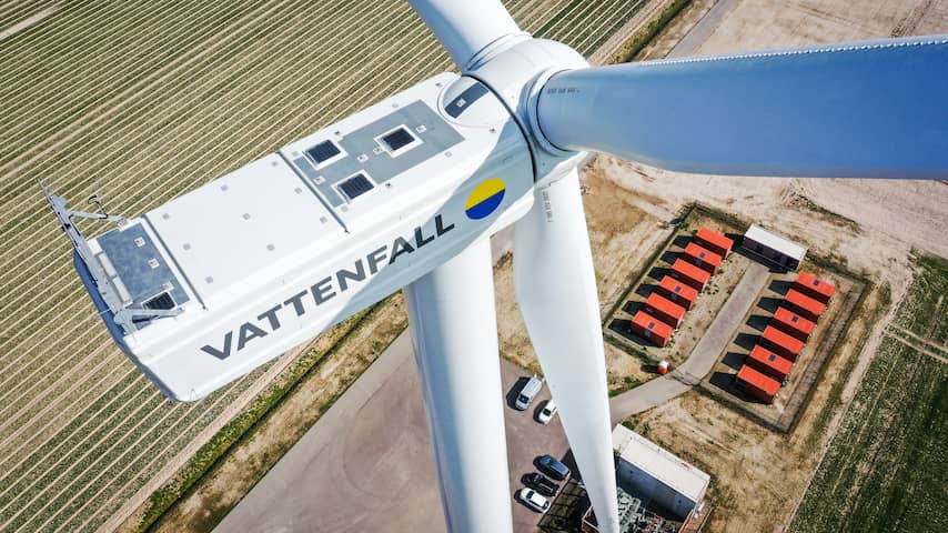 Vattenfall energiepark Haringvliet windmolen windturbine batterijen