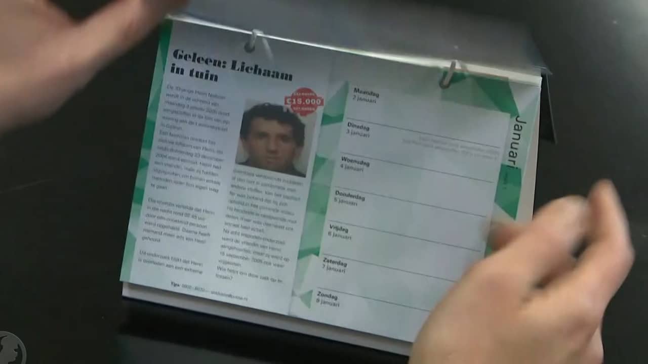 Beeld uit video: Politie wil cold cases oplossen met kalender voor gedetineerden