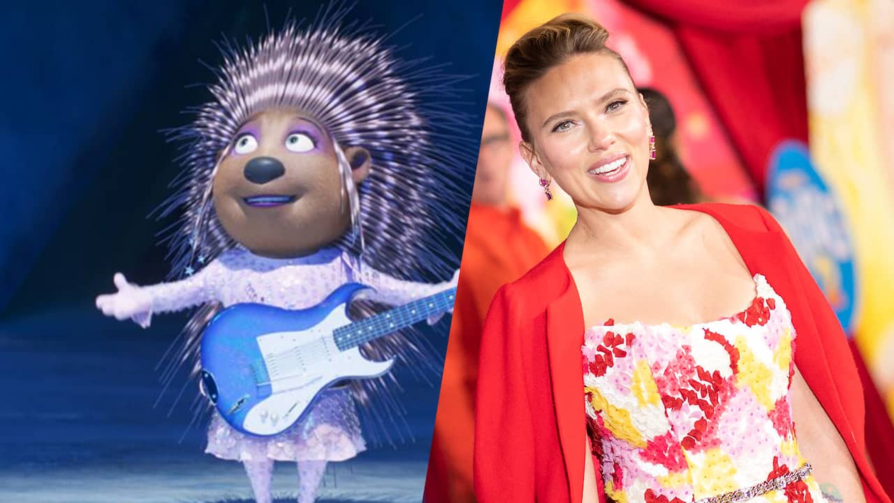 Beeld uit video: 'Stekelvarken' Scarlett Johansson zou liefst eigen hondje willen zijn