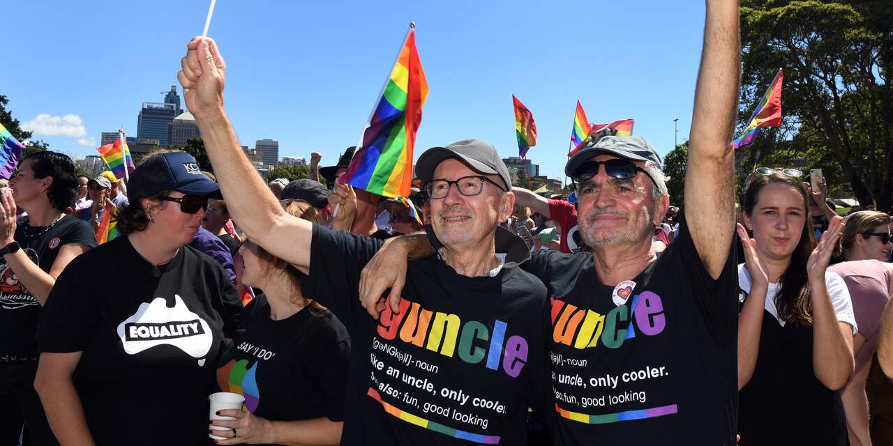 Meerderheid Australiërs stemt tijdens referendum voor homohuwelijk