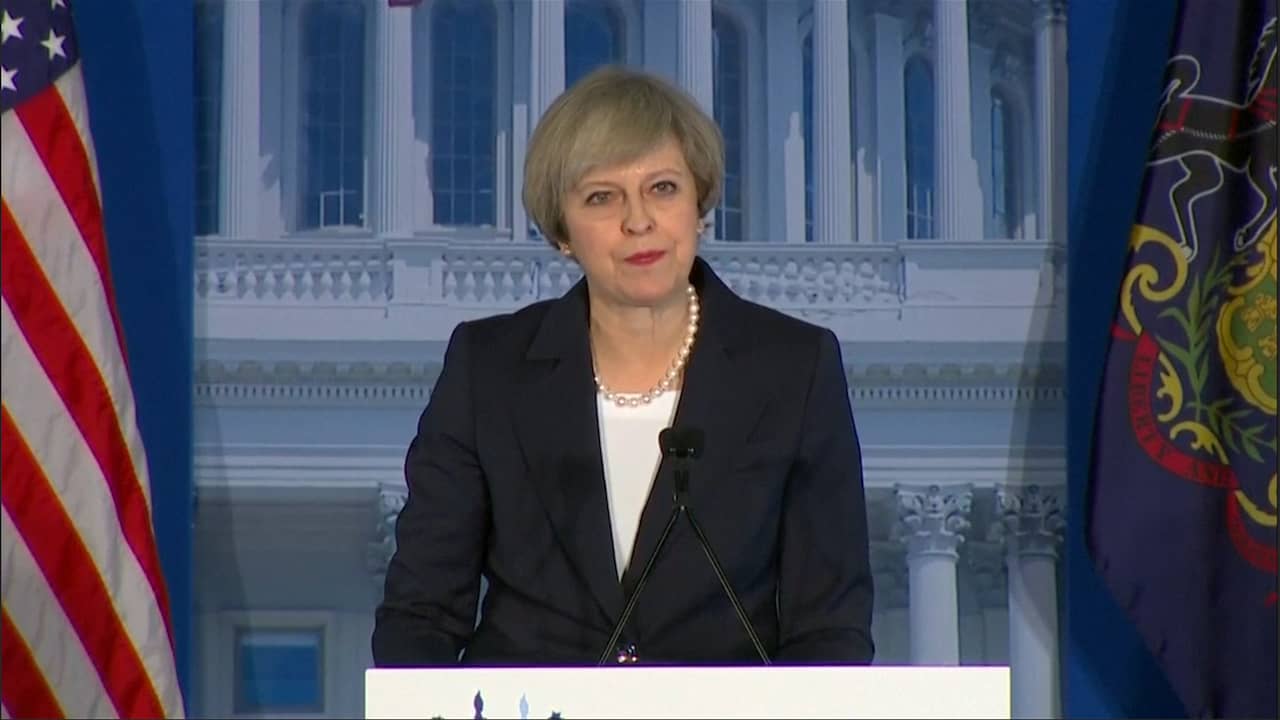 Beeld uit video: Premier Engeland kondigt nieuw handelsverdrag met VS aan 