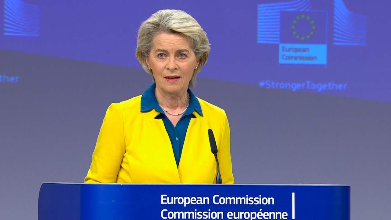 Beeld uit video: Von der Leyen: 'Oekraïne kan kandidaat-lidstaat EU worden'