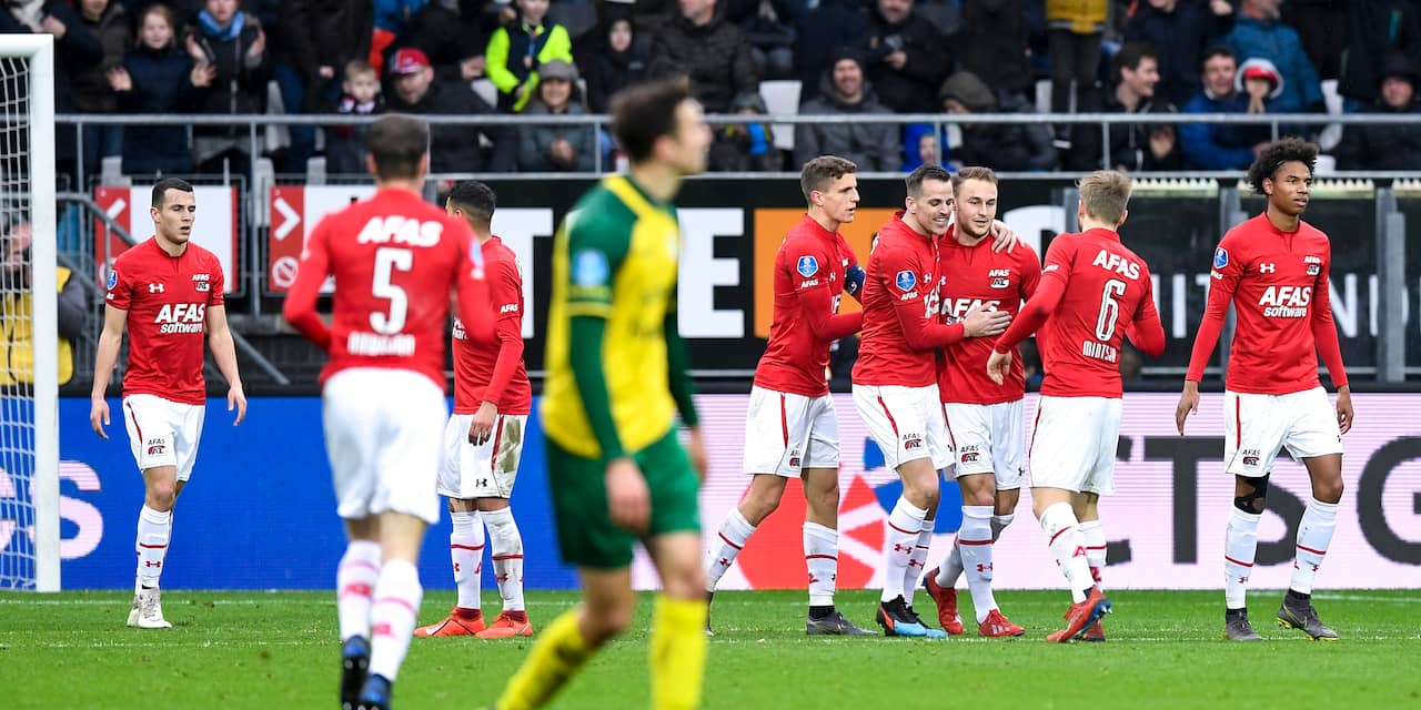 AZ houdt Feyenoord in vizier na doelpuntrijke zege op Fortuna