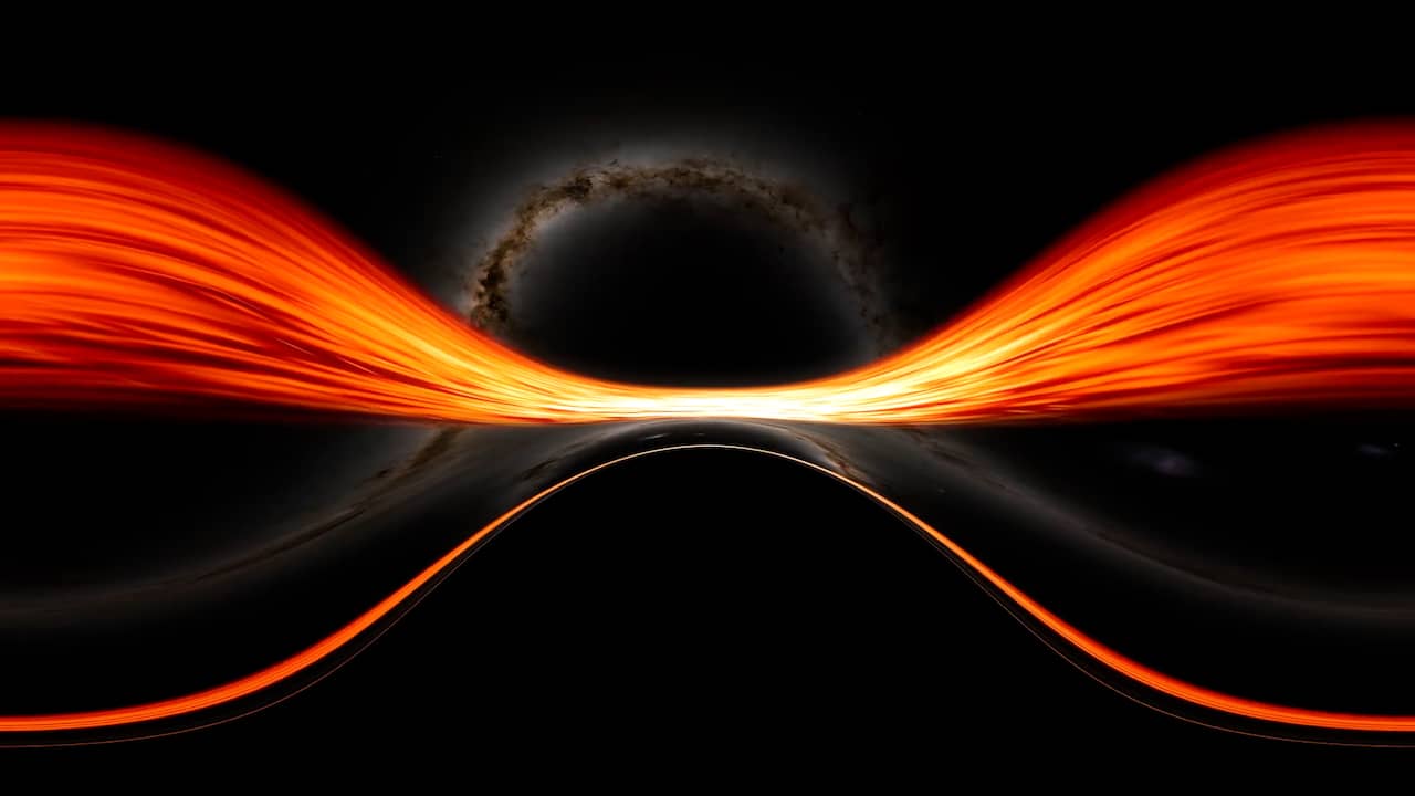 Beeld uit video: NASA laat zien hoe het zou zijn als je in een zwart gat valt