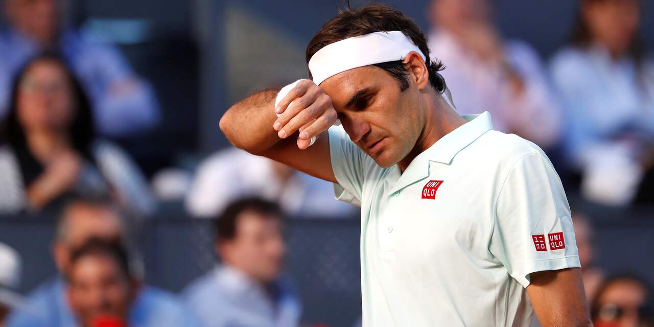 Federer laat twee matchpoints onbenut en strandt in kwartfinales Madrid