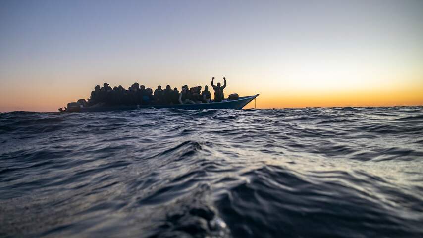 Migranten op Middellandse Zee