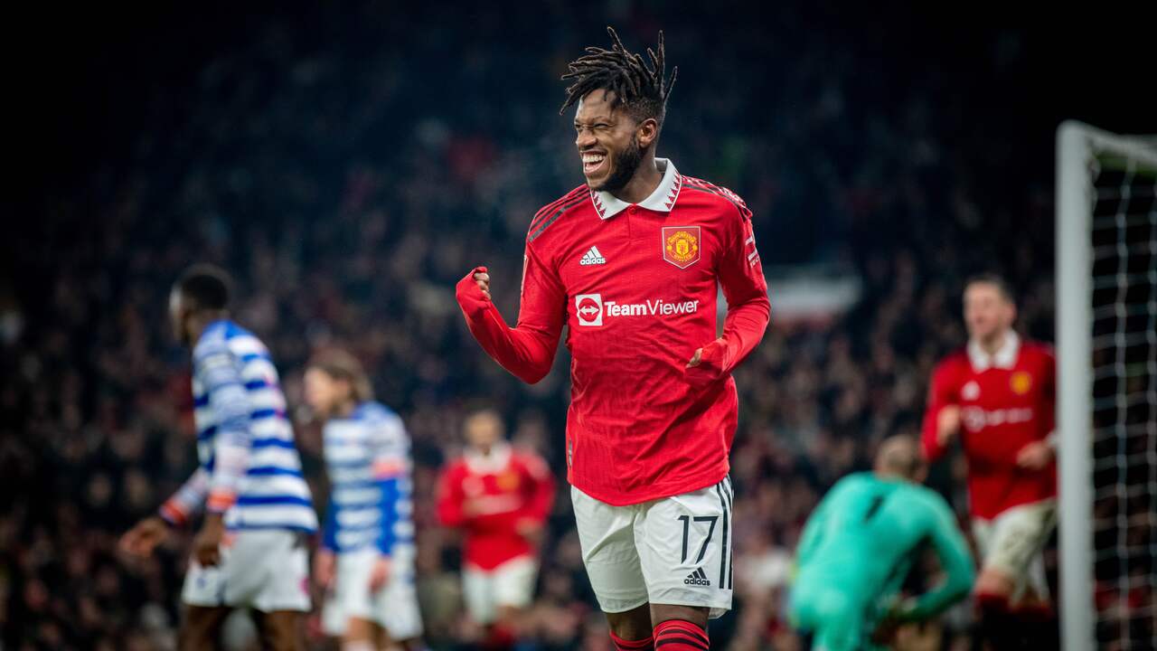 Beeld uit video: Fraaie goal Fred tijdens FA Cup-duel Manchester United