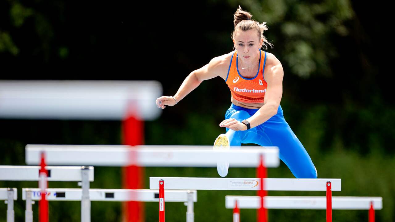 Nadine Visser plaatste zich voor de halve finales op de 100 meter horden.