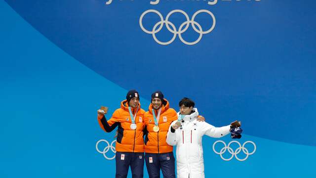 Het podium op de 1500 meter