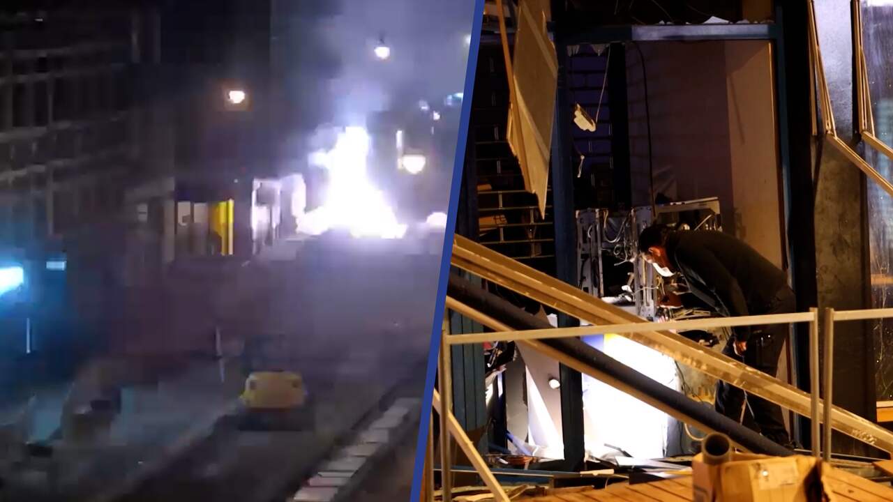 Beeld uit video: Omwonende filmt explosie tijdens plofkraak in Amsterdam