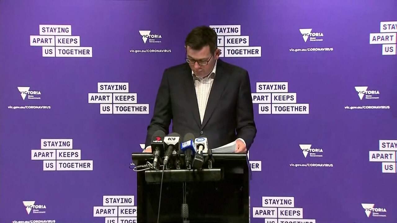 Beeld uit video: Melbourne opnieuw zes weken op slot: 'Er is geen andere keuze'