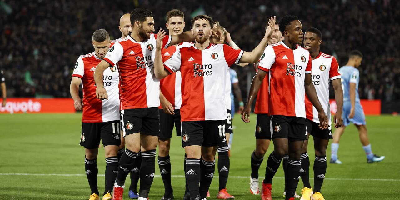 Feyenoord boekt dankzij sterke eerste helft nipte thuiszege op Slavia Praag