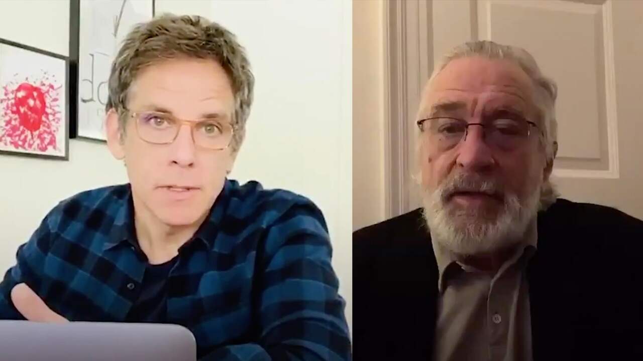 Robert De Niro en Ben Stiller roepen mensen op om thuis te blijven