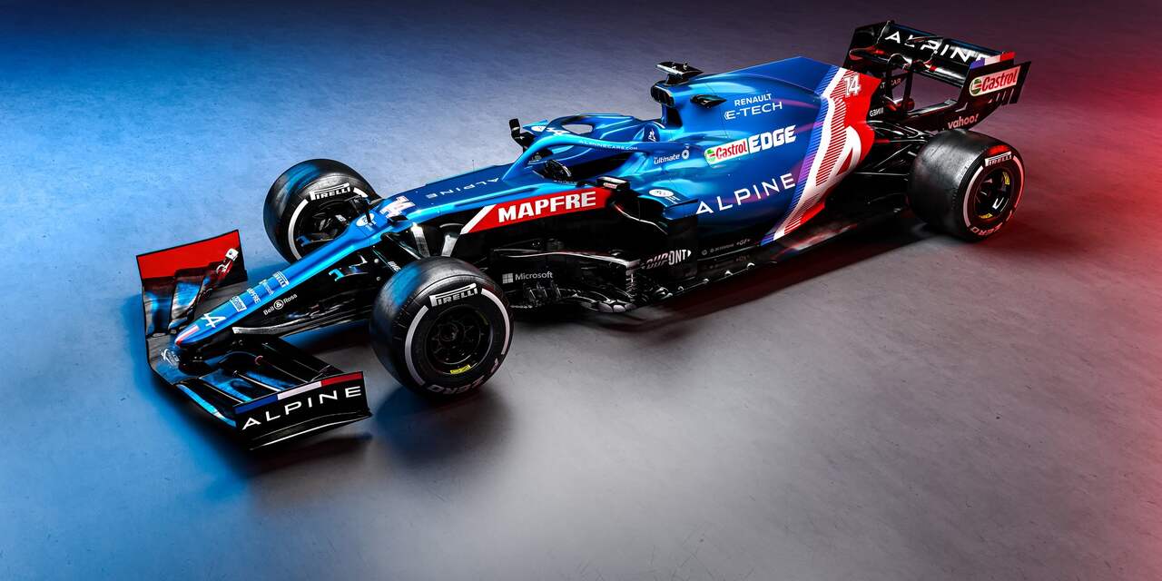 Formule 1-team Alpine presenteert zonder herstellende Alonso blauwe auto
