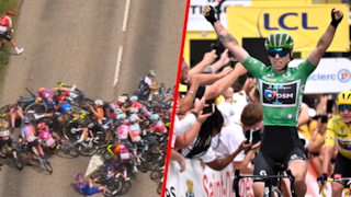 Massale valpartij en zege voor Wiebes in Tour de France Femmes
