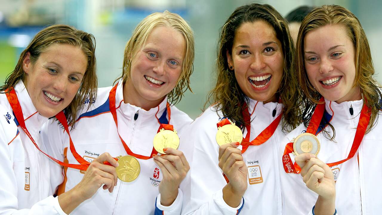 De gouden 4x100 meterploeg van Peking 2008.