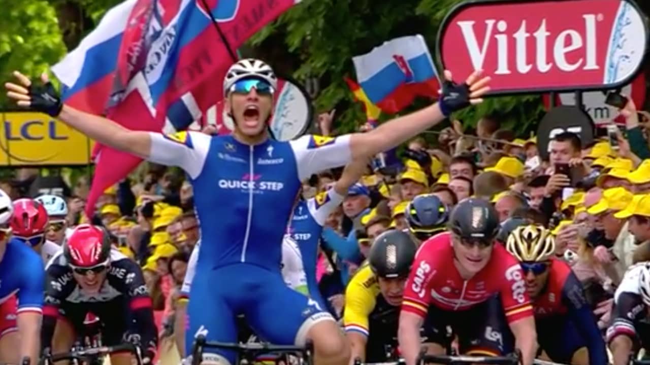 Tour-update: Kittel wint etappe en Froome verliest ondanks val geen tijd