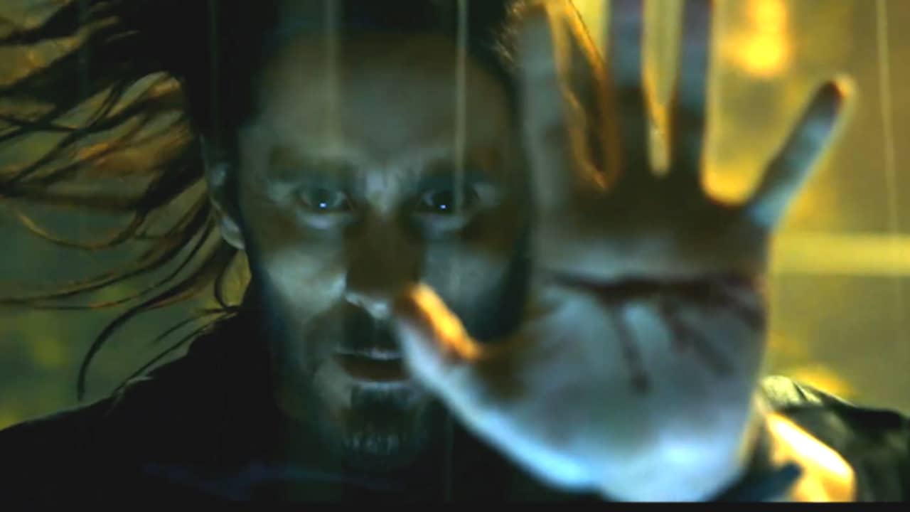 Still from video: Jared Leto is vampire MORBIUS in trailer of the same name Marvel film