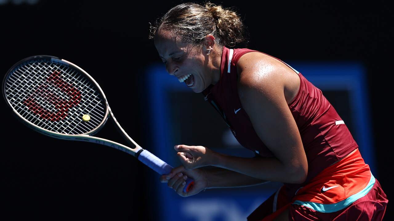Vreugde bij Madison Keys, die zeven jaar na dato weer in de halve finales van de Australian Open staat.