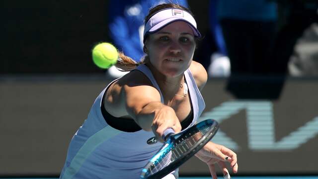 Sofia Kenin werd roemloos uitgeschakeld op de Australian Open.