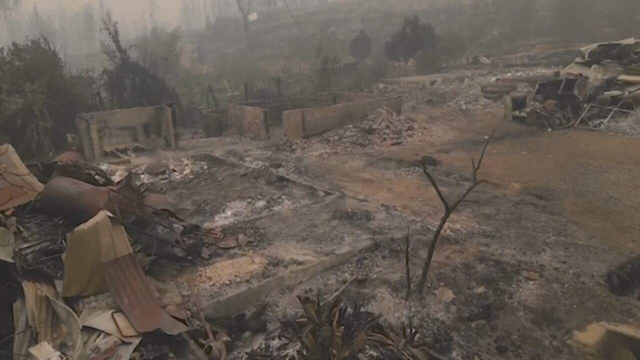 Beeld uit video: Zo ziet het landschap van Chili eruit na dodelijke bosbranden
