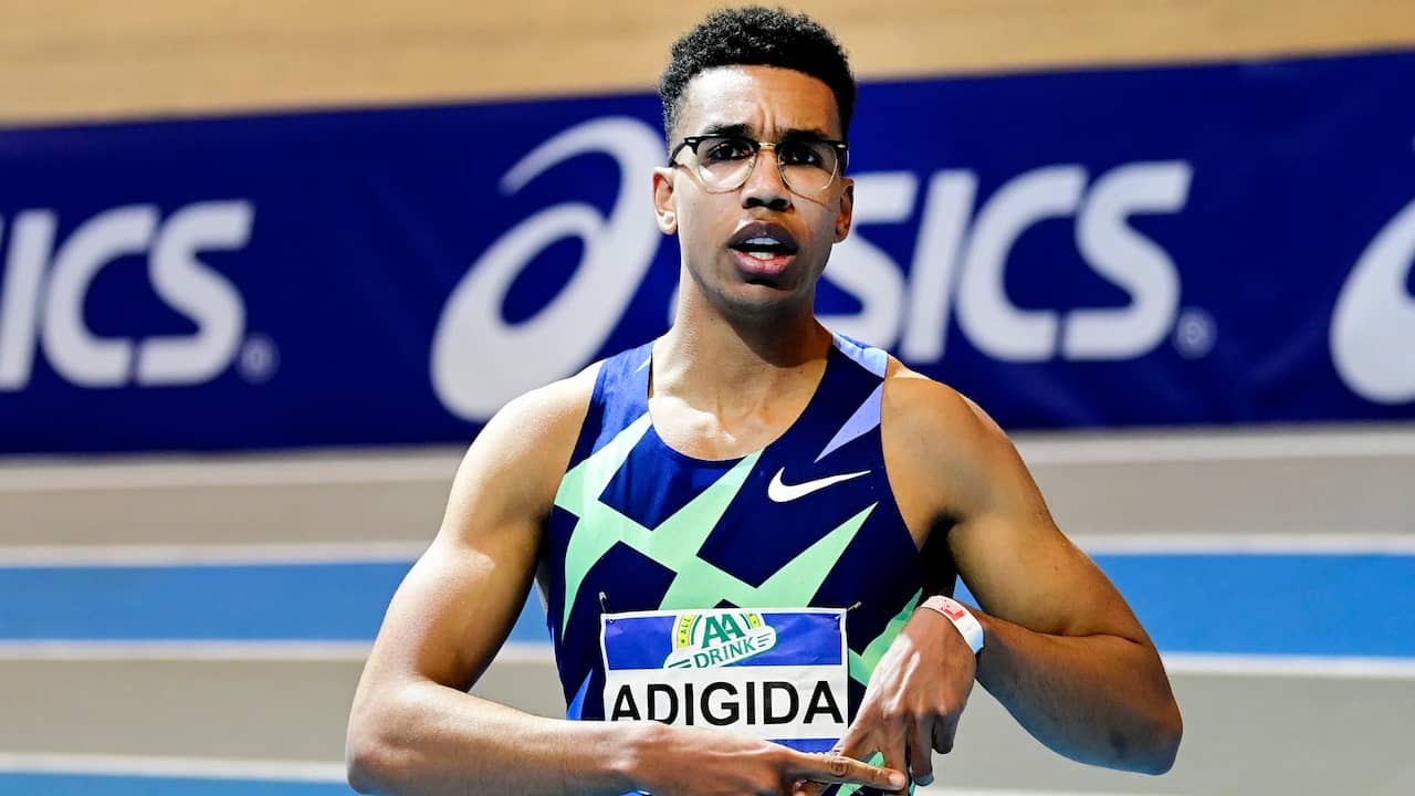 Onyema Adigida werd Nederlands kampioen op de 200 meter
