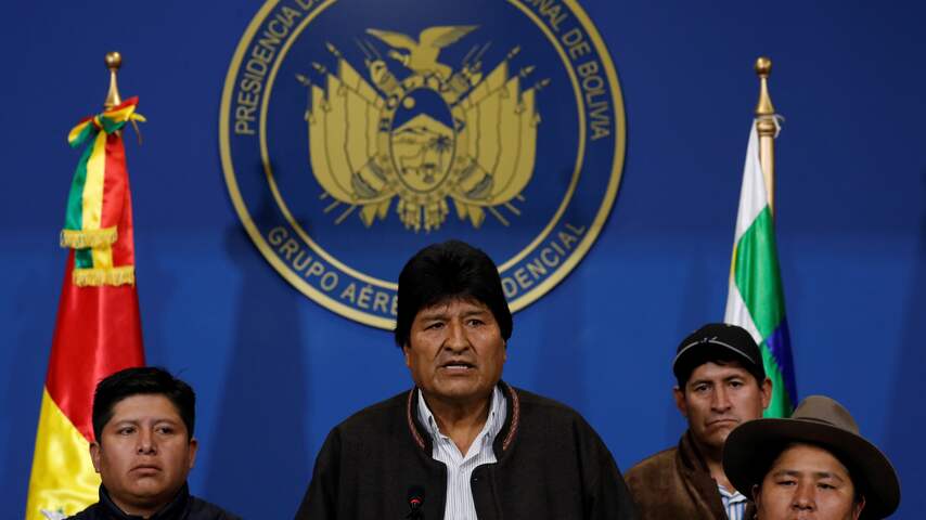 Evo Morales tijdens een toespraak