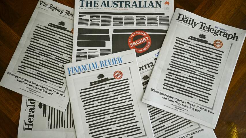 Australische kranten 'geblokt' uit protest tegen beknotting persvrijheid