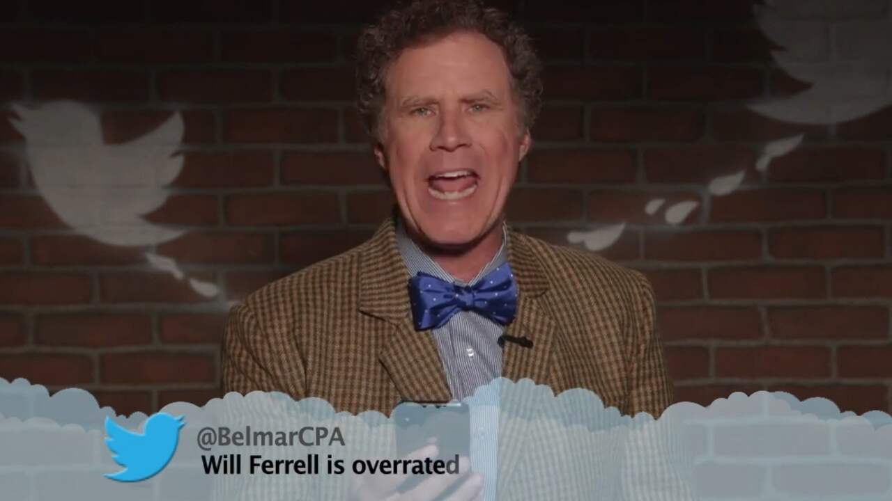 Will Ferrell, Maisie Williams en David Spade lezen haatberichten voor