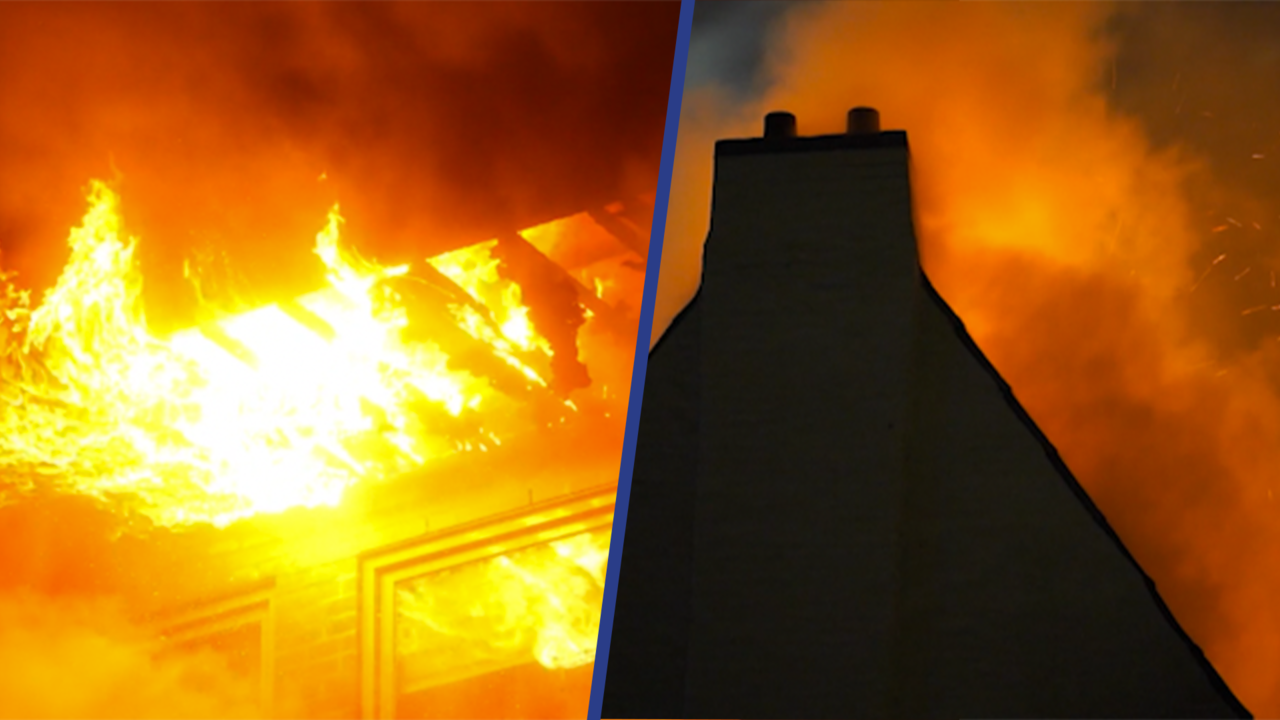 Beeld uit video: Grote branden verwoesten gebouwen in Nijmegen en Eindhoven