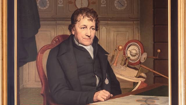 Portret van Eise Eisinga door Willem Bartel van der Kooi, 1827.