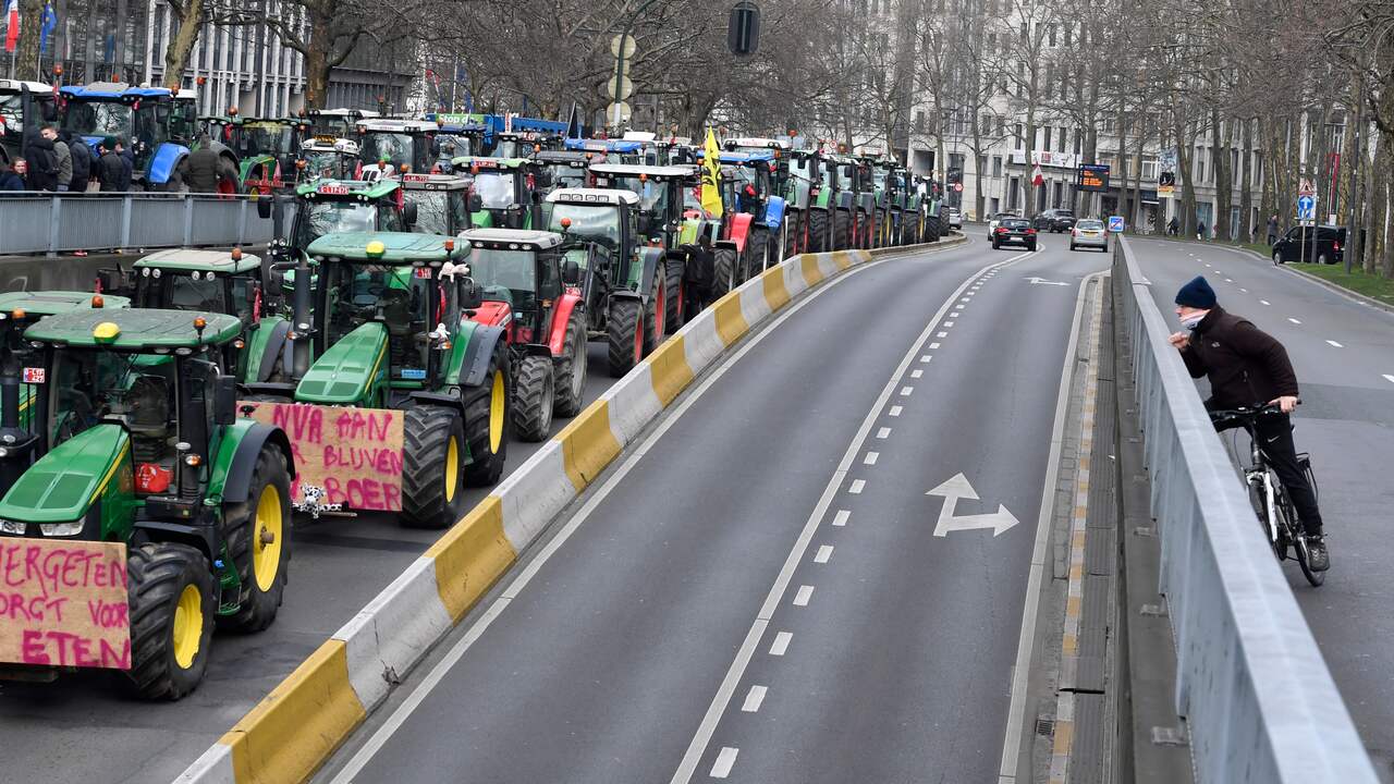 Farmers with over 2,700 tractors gathered in Brussels to protest against nitrogen |  General