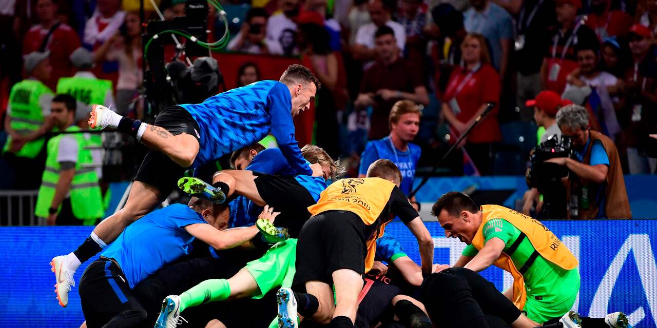 Kroatië vierde halvefinalist op WK na strafschoppen tegen Rusland
