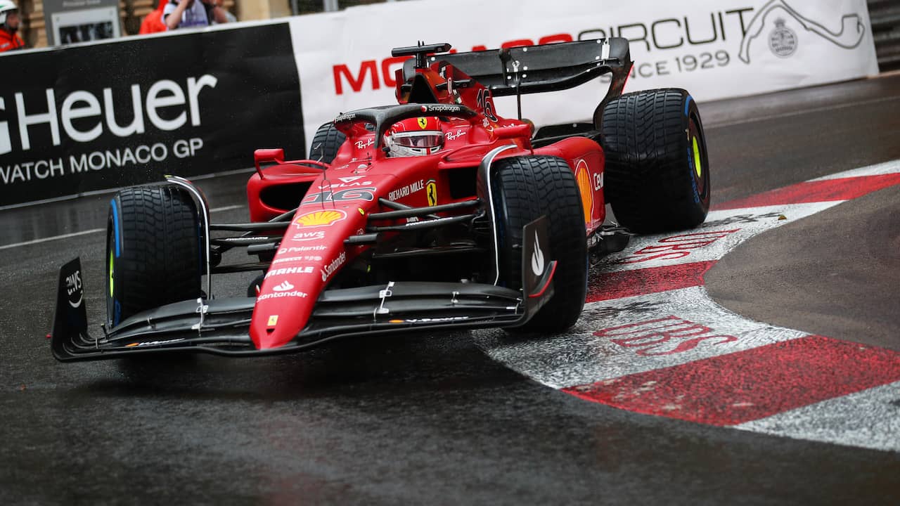 Leclerc in the Monaco hairpin.