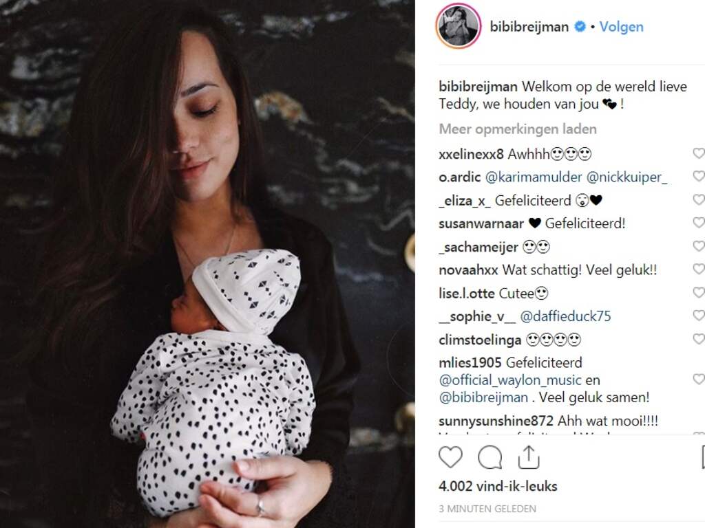 Waylon En Bibi Breijman Ouders Geworden Van Dochter Teddy | Achterklap ...