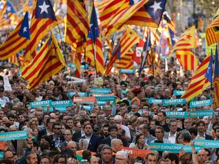 450.000 mensen protesteren in Barcelona voor onafhankelijkheid