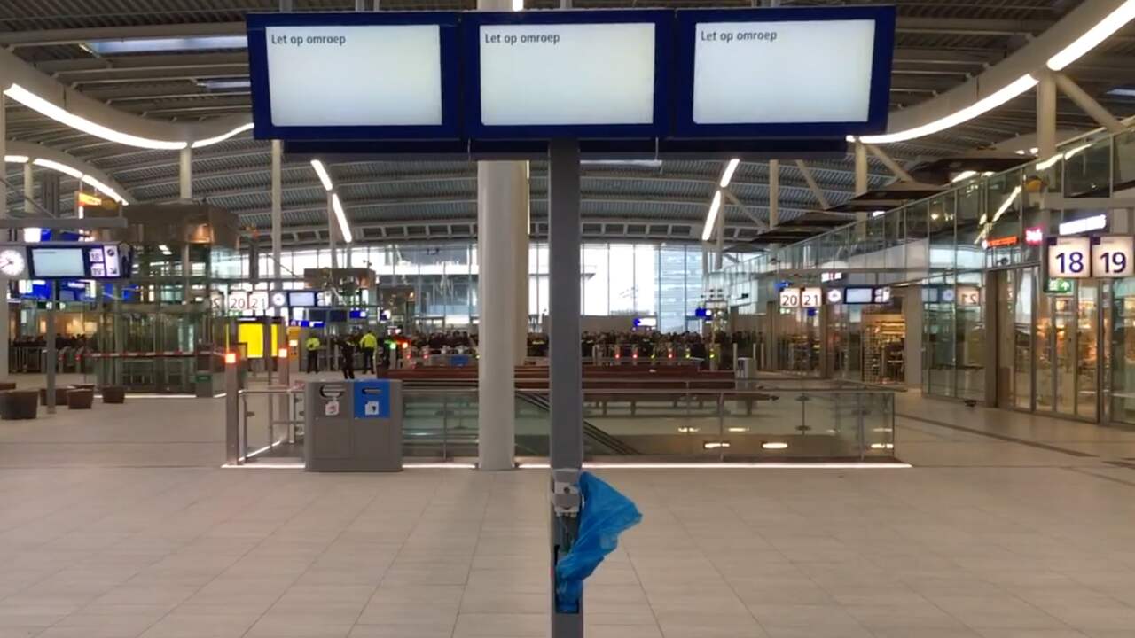 Treinverkeer Utrecht CS enige tijd stilgelegd na vondst tas