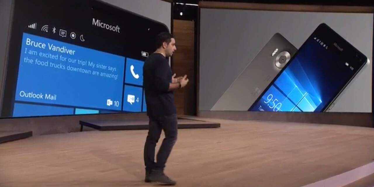Microsoft toont Windows 10-telefoons en nieuwe Surface-apparaten