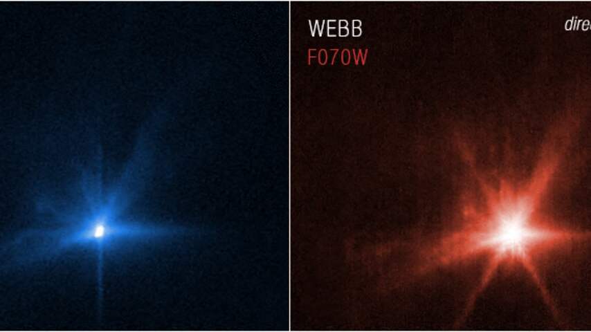 Hubble en Webb tonen botsing planetoide
