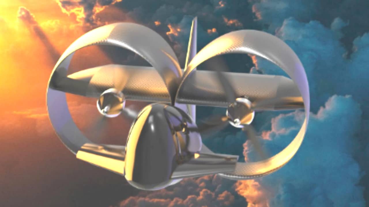 Beeld uit video: Studenten van TU Delft ontwerpen elektrisch eenpersoonsvliegtuigje