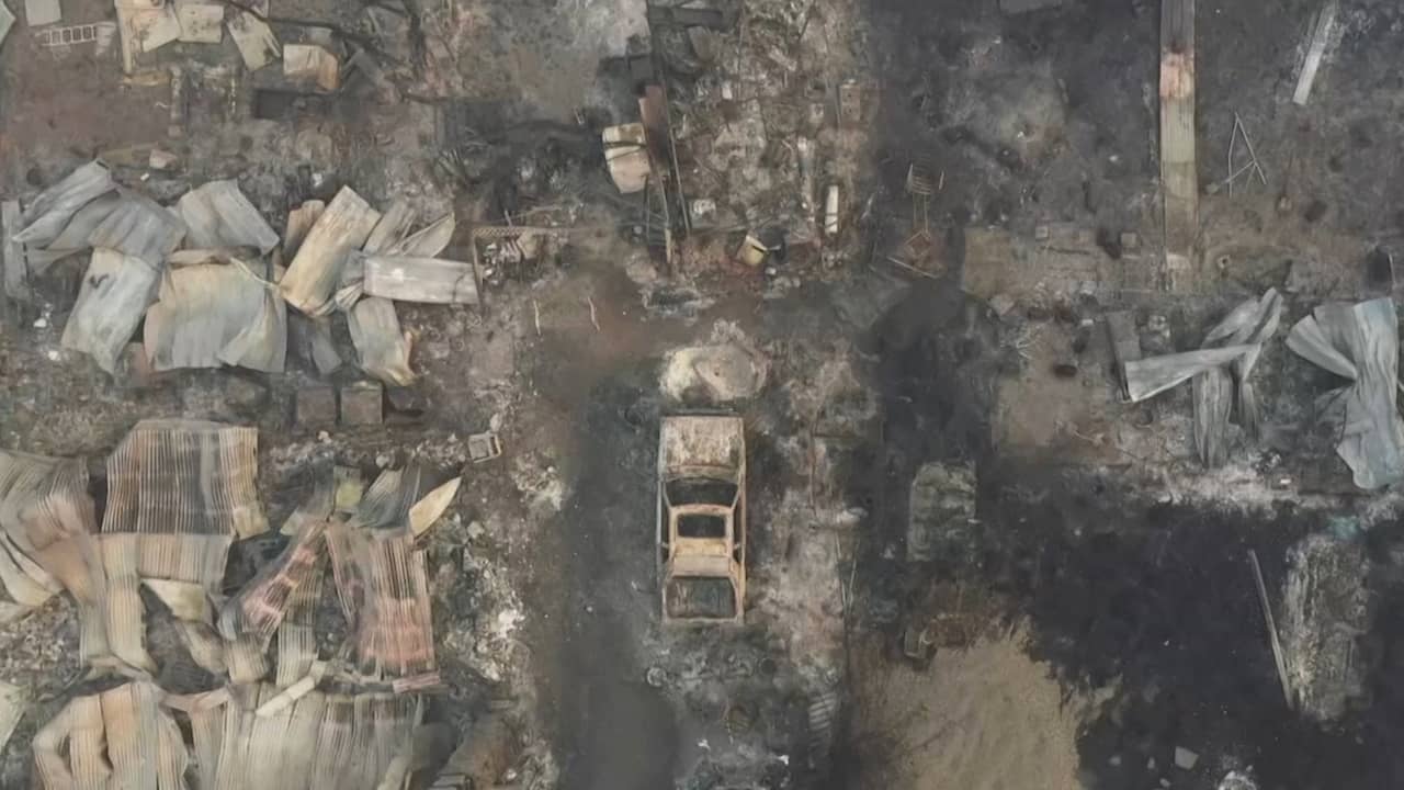 Beeld uit video: Natuurbrand in Oregon legt honderden huizen in de as